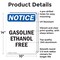 Signmission Gasoline Ethanol Free OSHA Notice Sign, Aluminum, 10in W x 14in L, 2PK OS-2PACK-NS-A-1014-V-13063 - alternate 4